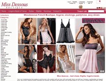 Tablet Screenshot of missdessous.com